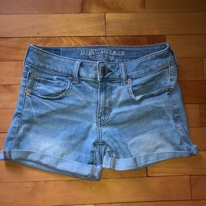 high waisted american eagle jean shorts